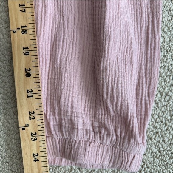 Shinestar pink jumpsuit gauze tie waist Size L - Picture 9 of 11